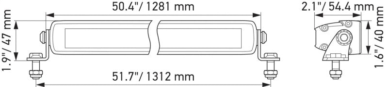 Hella Universal Black Magic 50in Thin Light Bar - Driving Beam - awdtuningtx