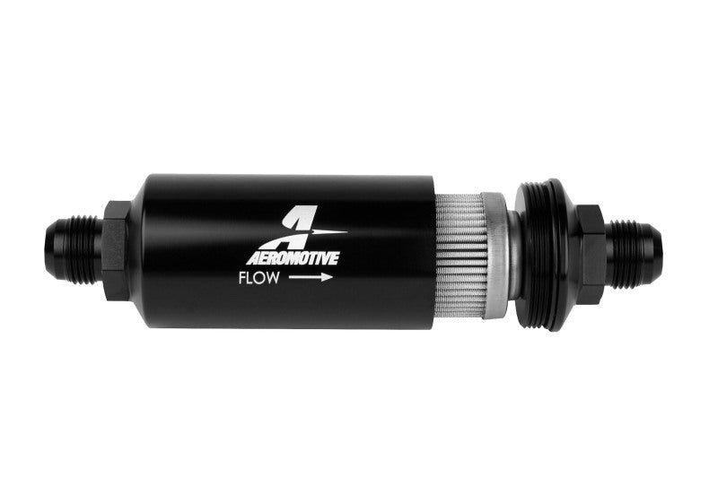 Aeromotive In-Line Filter - (AN-10) 100 Micron Stainless Steel Element Black Anodize Finish - awdtuningtx