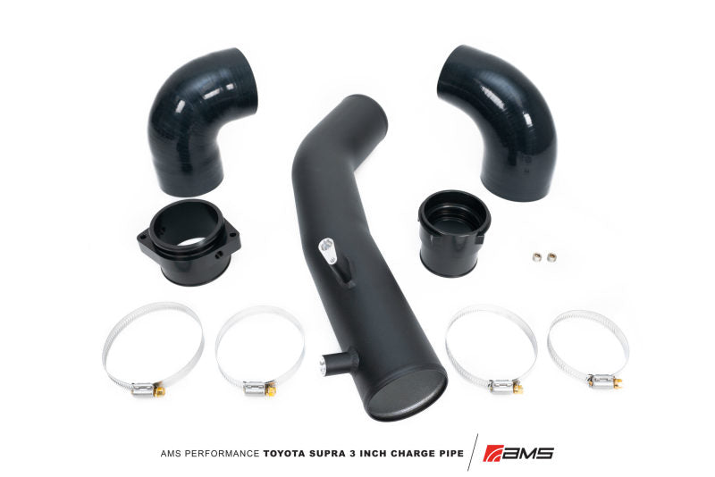 AMS Performance 2020+ Toyota Supra A90 Aluminum 3in Charge Pipe Kit - awdtuningtx