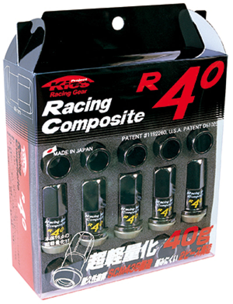 Project Kics 12x1.50 R40 Lug Nuts - Black (20 Pcs) - awdtuningtx