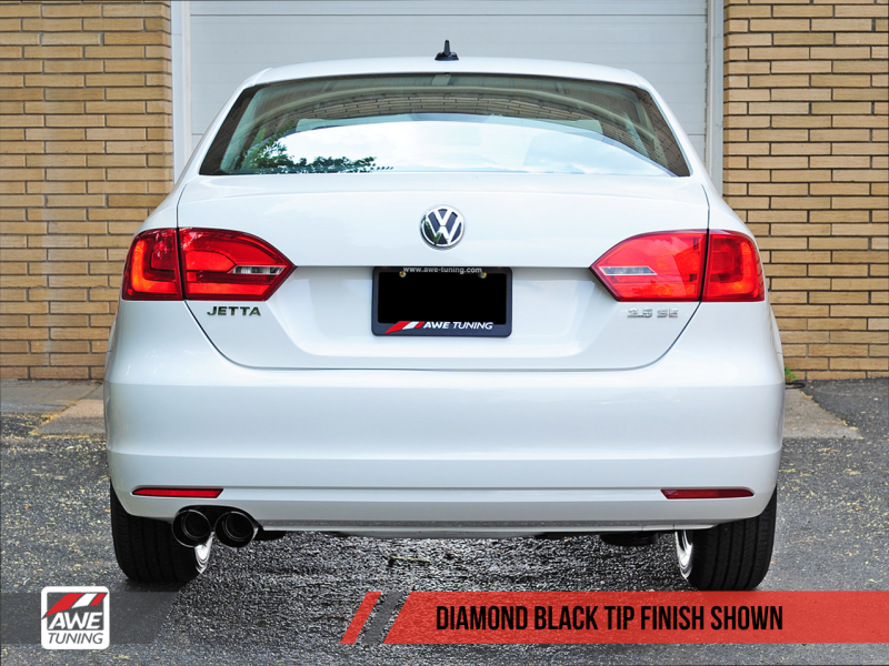 AWE Tuning Mk6 Jetta 2.5L Track Edition Exhaust - Diamond Black Tips - awdtuningtx