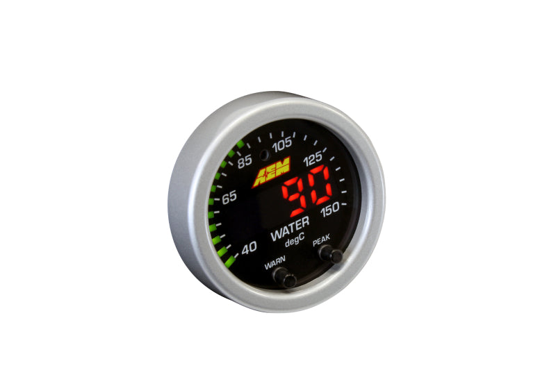 AEM X-Series Temperature 100-300F Gauge Kit (ONLY Black Bezel and Water Temp. Faceplate) - awdtuningtx