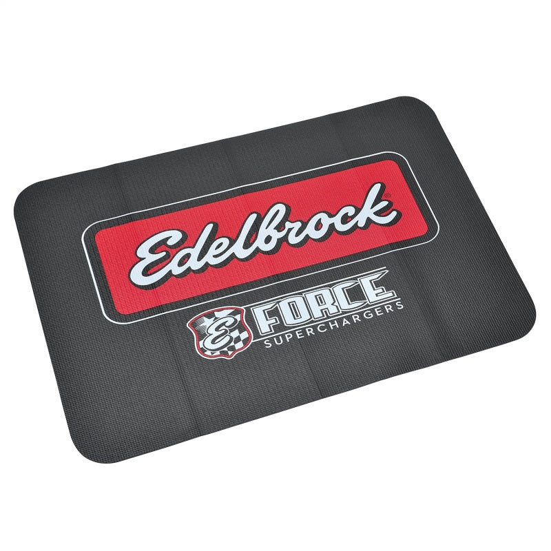Edelbrock Racing Fender Cover - PVC Foam Mat - 2 Color Printed Edelbrock Racing Logo - awdtuningtx