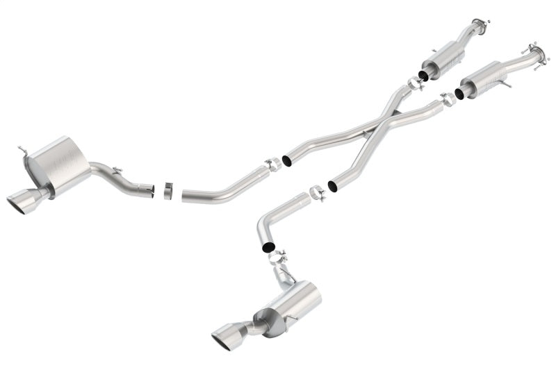 Borla 2015 Jeep Grand Cherokee SRT8 S-Type Dual Round Rolled Exit Catback Exhaust - awdtuningtx