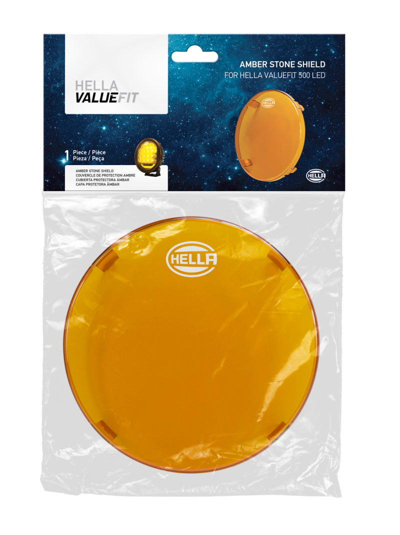 Hella 500 LED Driving Lamp 6in Amber Cover - awdtuningtx