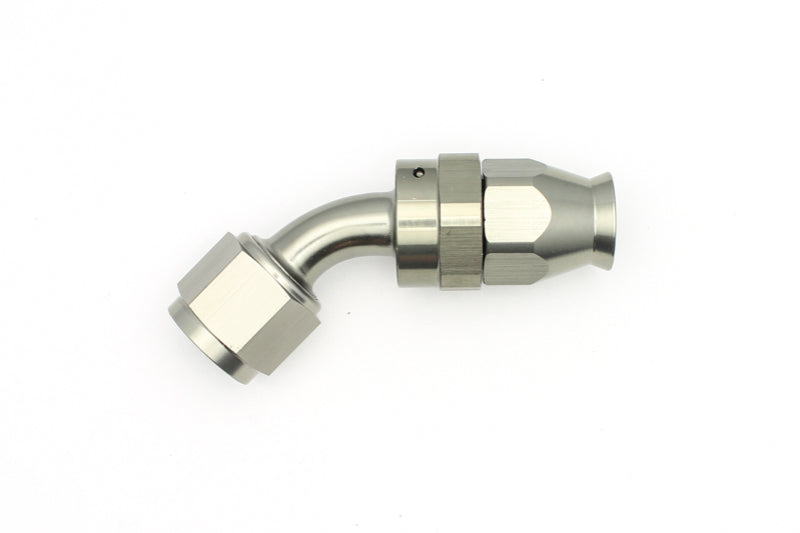 DeatschWerks 8AN Female Swivel 45-Degree Hose End PTFE (Incl. 1 Olive Insert) - awdtuningtx