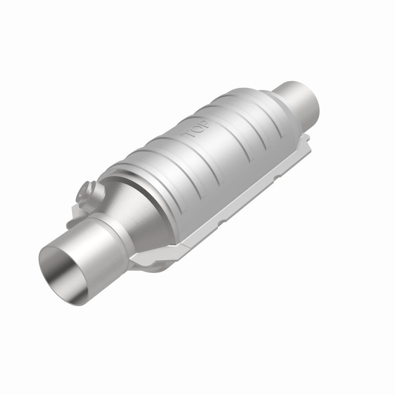 MagnaFlow Conv Univ 2in Inlet/Outlet Center/Center Round 11in Body L x 5.125in W x 15in Overall L - awdtuningtx