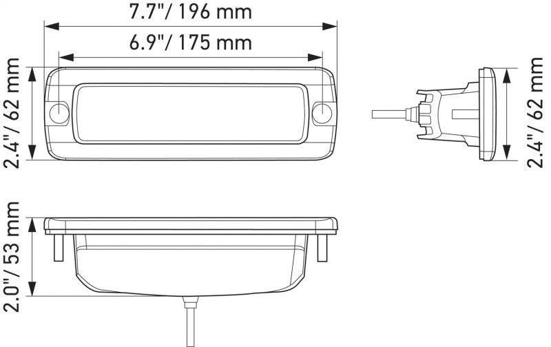 Hella Universal Black Magic 6 L.E.D. Flush Mount Mini Light Bar - Flood Beam - awdtuningtx