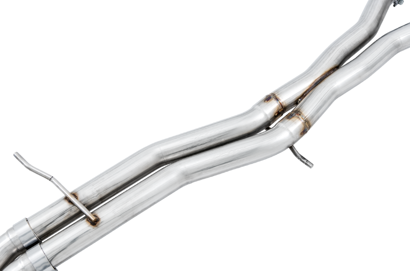 AWE Tuning Audi B9 S4 Track Edition Exhaust - Non-Resonated (Black 102mm Tips) - awdtuningtx