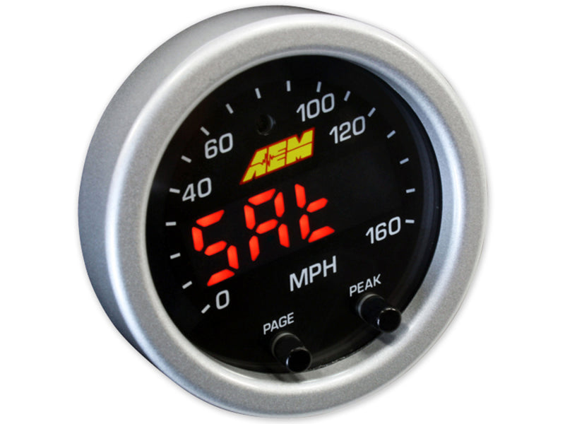 AEM X-Series 0-160 MPH Black Bezel w/ Black Face GPS Speedometer Gauge - awdtuningtx
