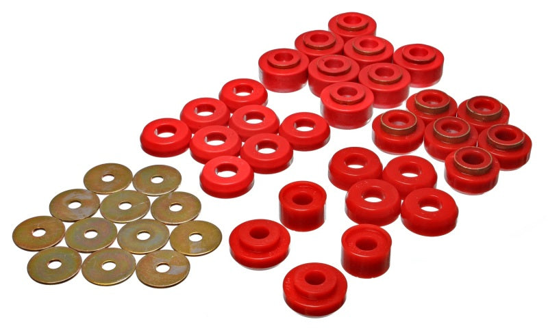 Energy Suspension Chevrolet 4 door Red Body Mounts (Recommended for Police/Taxi/Race) - awdtuningtx