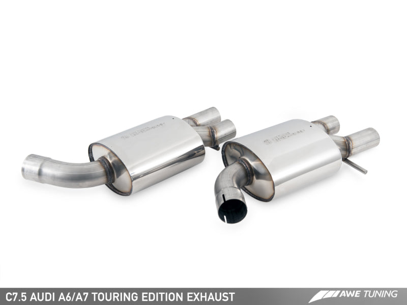 AWE Tuning Audi C7.5 A6 3.0T Touring Edition Exhaust - Quad Outlet Diamond Black Tips - awdtuningtx
