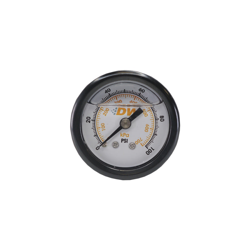 DeatschWerks 0-100 PSI 1/8in NPT Mechanical Fuel Pressure Gauge 1.5in Diameter Black Housing - awdtuningtx