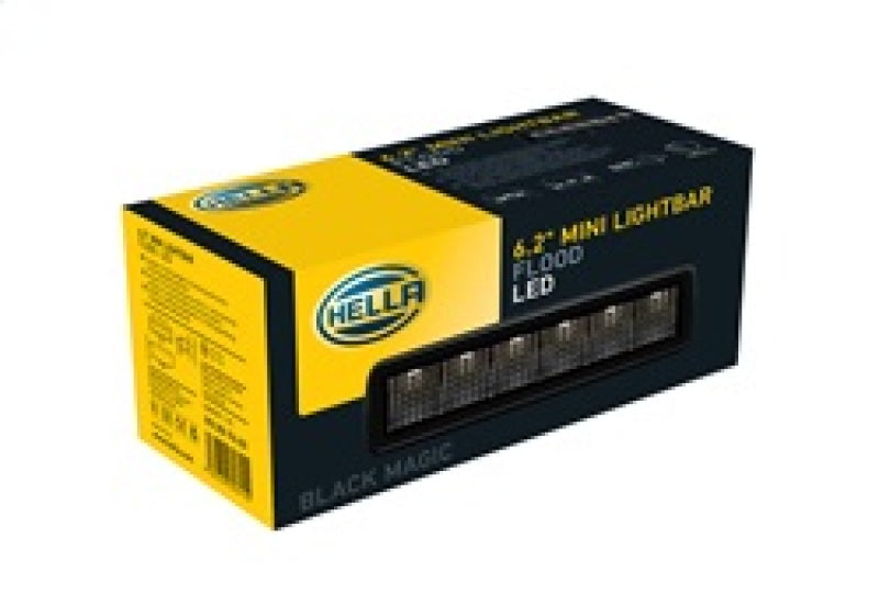 Hella Universal Black Magic 6 L.E.D. Mini Light Bar - Flood Beam - awdtuningtx