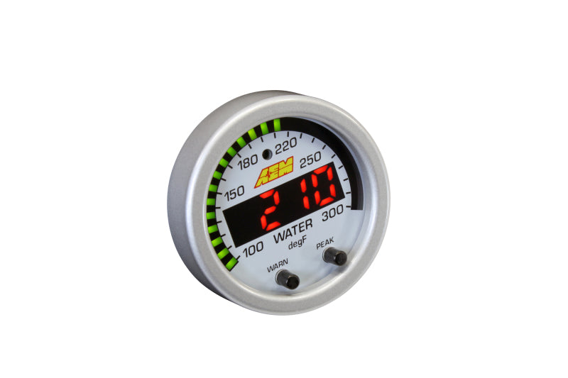 AEM X-Series Temperature 100-300F Gauge Kit (ONLY Black Bezel and Water Temp. Faceplate) - awdtuningtx