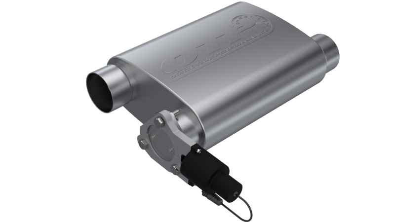 QTP 3in Weld-On 304SS Reverse Screamer Muffler w/Bolt-On QTEC Electric Cutout - awdtuningtx