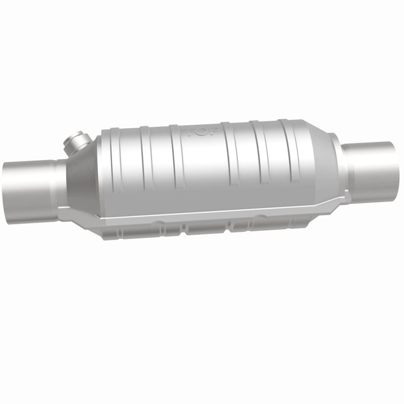 MagnaFlow Conv Univ 2.25in Inlet/Outlet Center/Center Round 11in Body L x 5.125in W x 15in Overall L - awdtuningtx