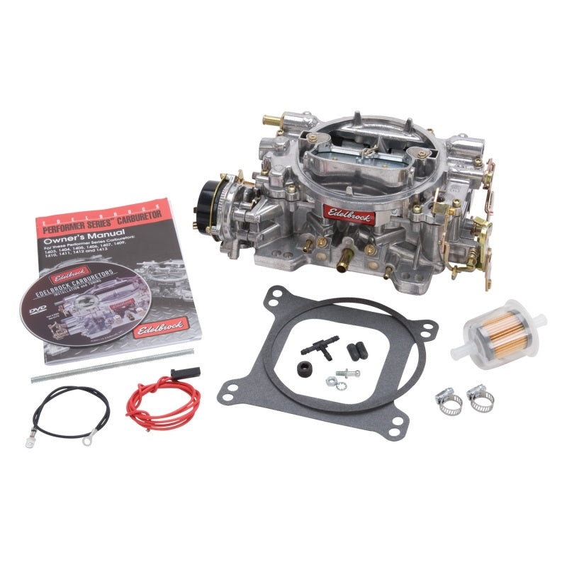 Edelbrock Carburetor Performer Series 4-Barrel 600 CFM Electric Choke Satin Finish - awdtuningtx