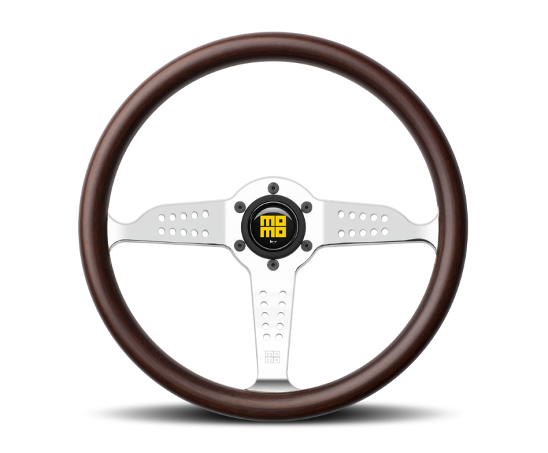 Momo Super Grand Prix Steering Wheel 350 mm - Mahogany Wood/Pol Spokes - awdtuningtx