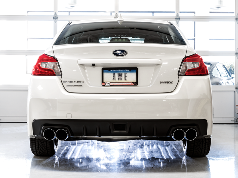 AWE Tuning 2015+ Subaru WRX VA Sedan Touring Edition Exhaust - Chrome Silver Tips (102mm) - awdtuningtx