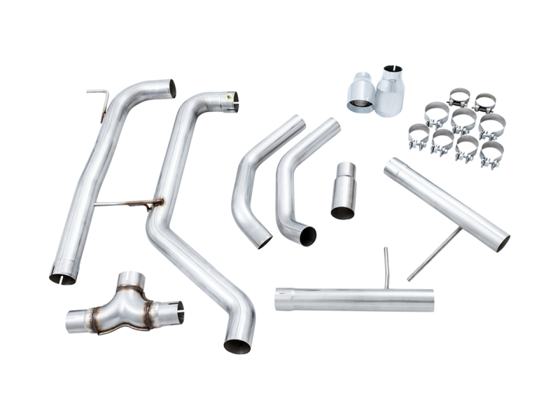 AWE Tuning 18-21 Volkswagen Jetta GLI Mk7 Track Edition Exhaust - Chrome Silver Tips (Fits OEM DP) - awdtuningtx