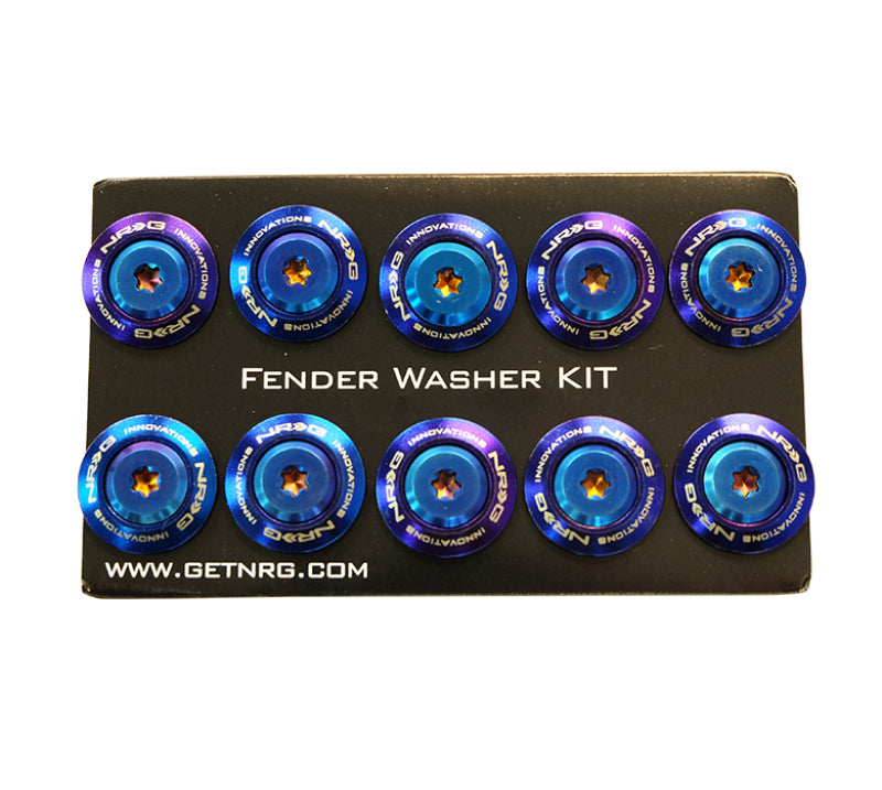 NRG Fender Washer Kit (TI Series) M6 Bolts For Plastic (TI Burn Washer/TI Burn Screw) - Set of 10 - awdtuningtx
