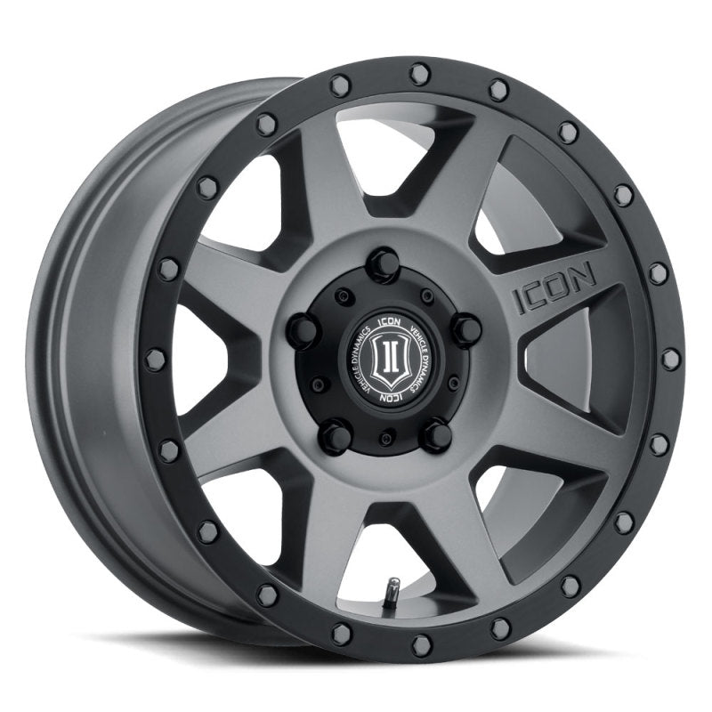 ICON Rebound 18x9 5x150 25mm Offset 6in BS 110.1mm Bore Titanium Wheel - awdtuningtx