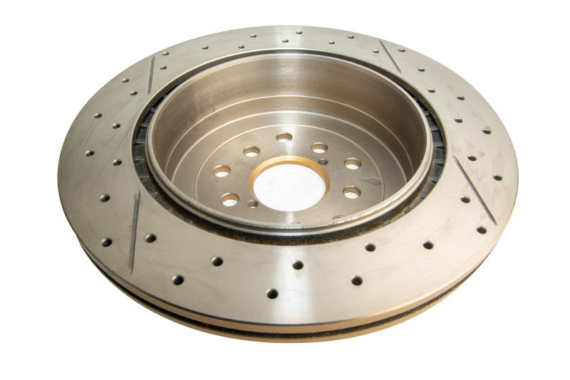 DBA 02-07 Subaru WRX STi 10 Stud Hole Rear Drilled & Slotted Street Series Rotor - awdtuningtx