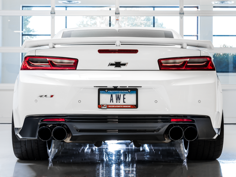 AWE Tuning 16-19 Chevy Camaro SS Res Cat-Back Exhaust -Touring Edition (Quad Diamond Black Tips) - awdtuningtx