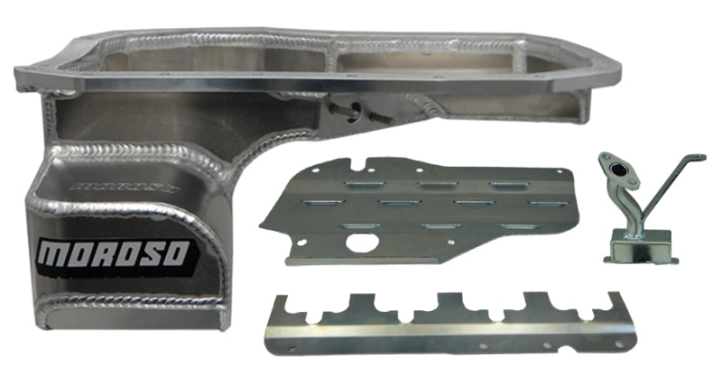 Moroso Mitsubishi Evo 7/8/9 (w/Lower Intercooler Pipe) Road Race Baffled Wet Sump 6.5qt Alum Oil Pan - awdtuningtx