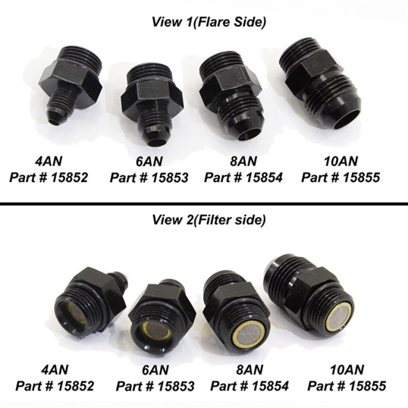 Nitrous Express 6AN to 8AN ORB Filter fitting for Lightning 375 - awdtuningtx