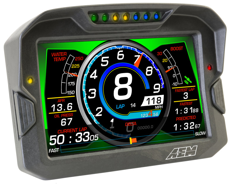 AEM CD-7 Non Logging GPS Enabled Race Dash Carbon Fiber Digital Display w/o VDM (CAN Input Only) - awdtuningtx