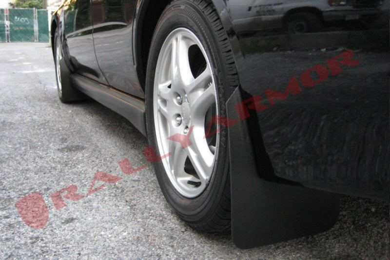 Rally Armor 02-07 Subaru WRX/STI/RS/2.5i (wagons req mod) Basic Black Mud Flap w/ Black Logo - awdtuningtx