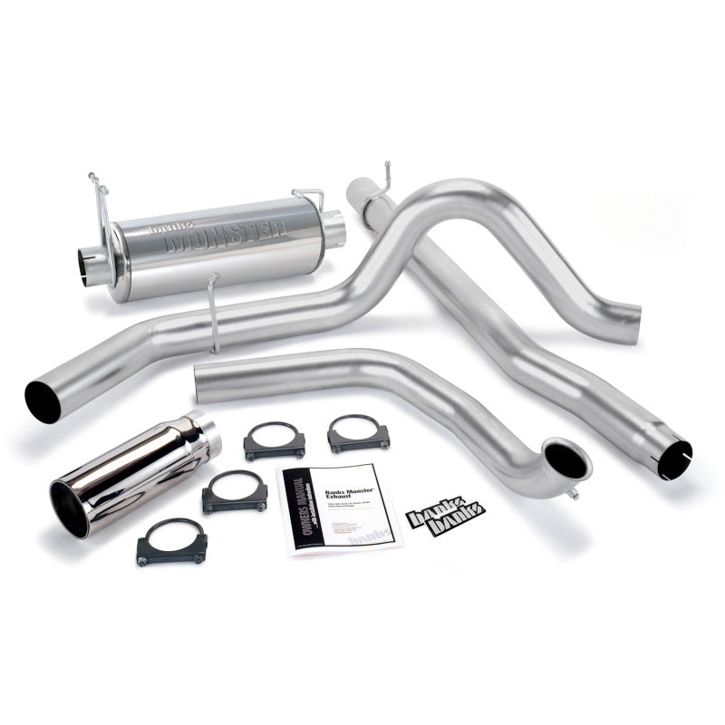 Banks Power 00-03 Ford 7.3L / Excursion Monster Exhaust System - SS Single Exhaust w/ Chrome Tip - awdtuningtx
