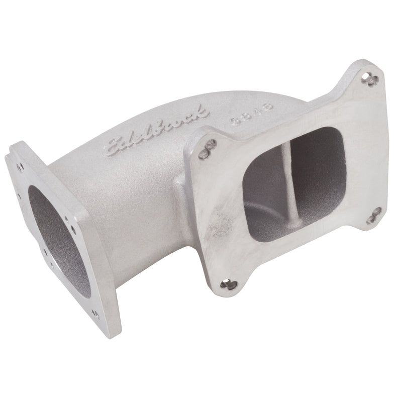 Edelbrock Low Profile Intake Elbow 90mm Throttle Body to Square-Bore Flange As-Cast Finish - awdtuningtx