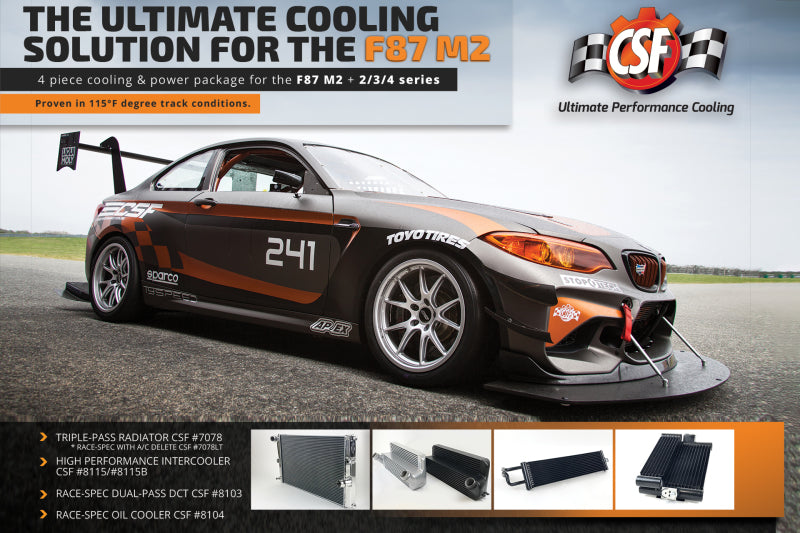 CSF 15-18 BMW M2 (F87) Race-Spec Dual Pass DCT Oil Cooler - awdtuningtx