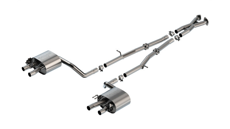 Borla 22-23 Kia Stinger 3.3L V6 Turbo 2.25in Pipe Dia Dual Split Rear Exit S-Type Cat-Back Exhaust - awdtuningtx