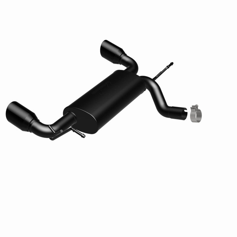 MagnaFlow 07-17 Jeep Wrangler JK 3.8/3.6L Dual Split Rear Exit Black Axle-Back Exhaust - awdtuningtx