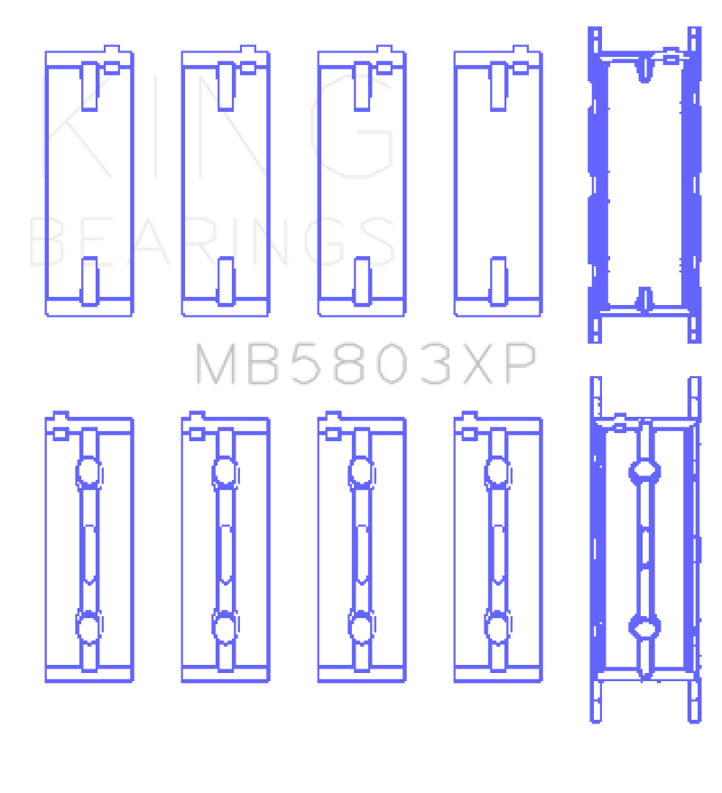 King BMW S65B40A Crankshaft Main Bearings Set of 5 - awdtuningtx