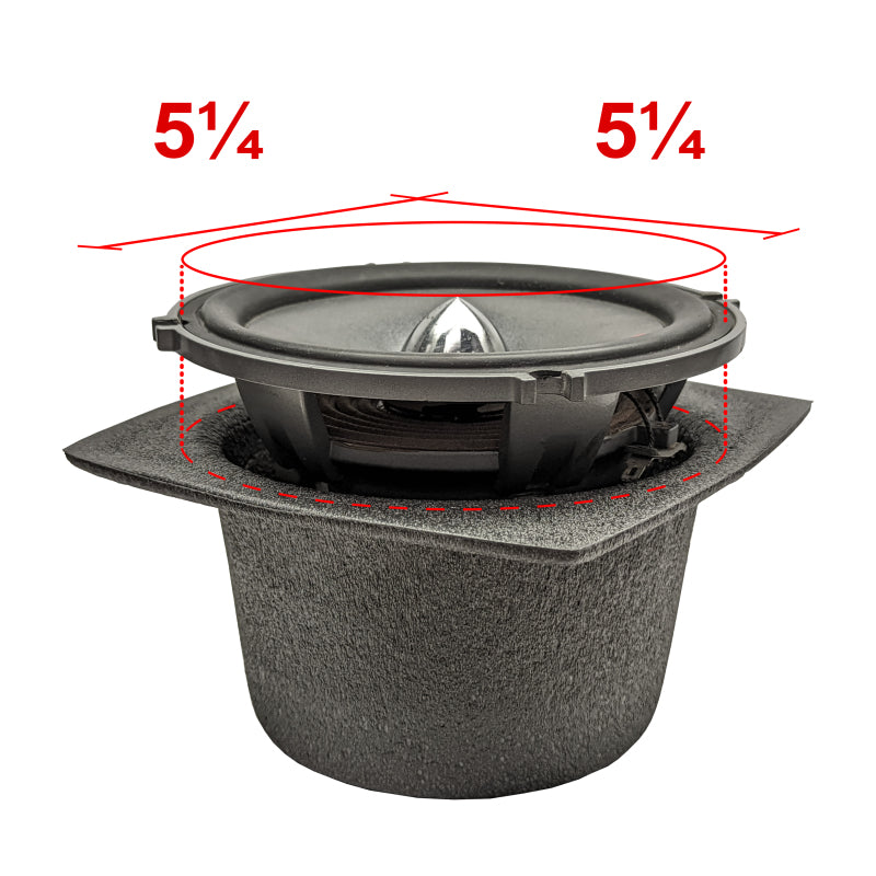 DEI Speaker Baffles 5.25in Round 6.5in Wide 6.5 Height 2.5in Deep Pair - awdtuningtx