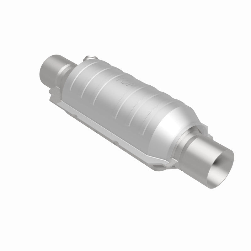 MagnaFlow Conv Univ 2.25in Inlet/Outlet Center/Center Round 11in Body L x 5.125in W x 15in Overall L - awdtuningtx