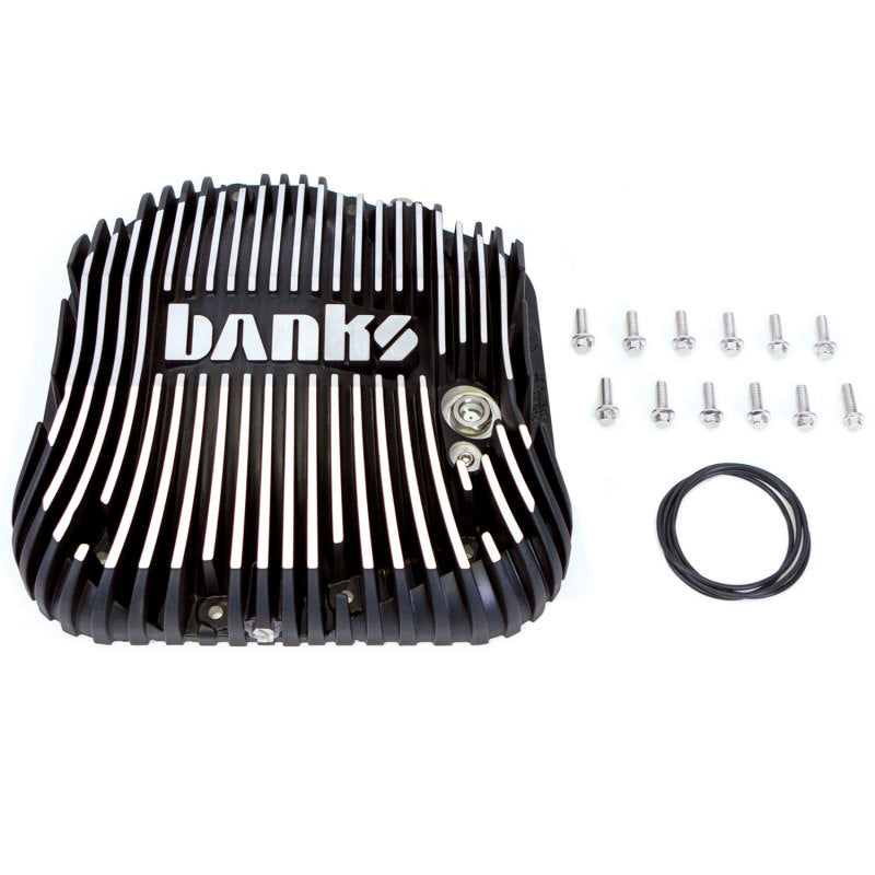 Banks 85-19 Ford F250/ F350 10.25in 12 Bolt Black Milled Differential Cover Kit - awdtuningtx