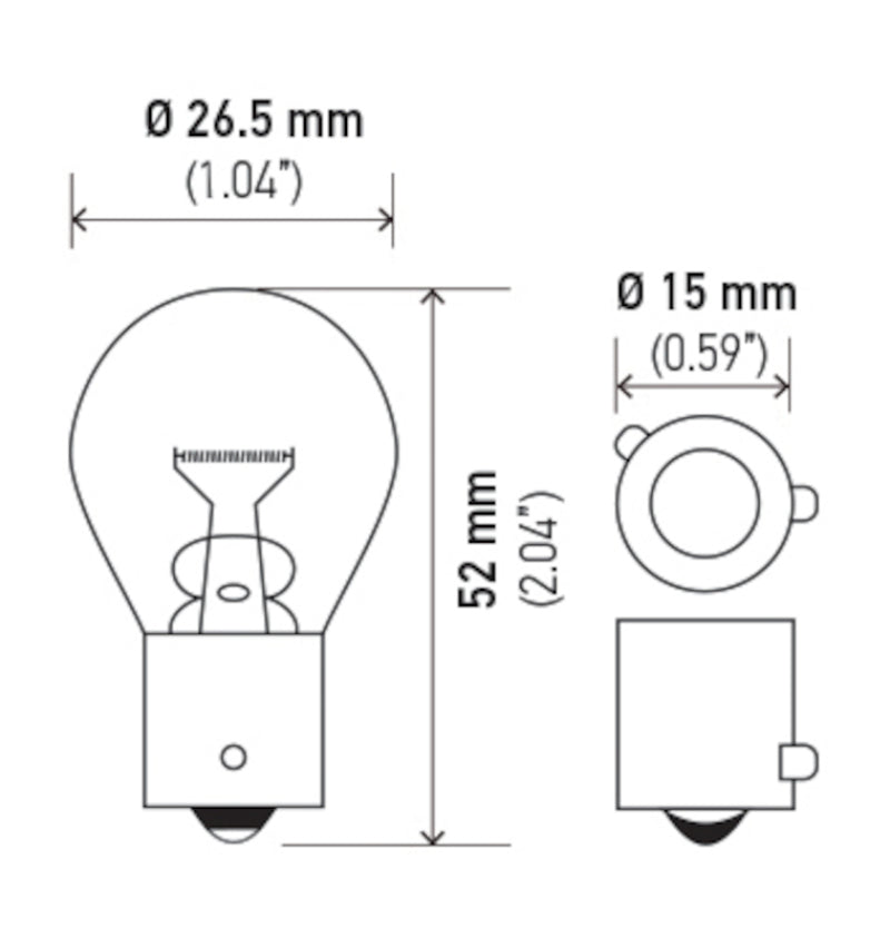 Hella Bulb 9507 24V 21W BAU15s S8 AMBER - awdtuningtx
