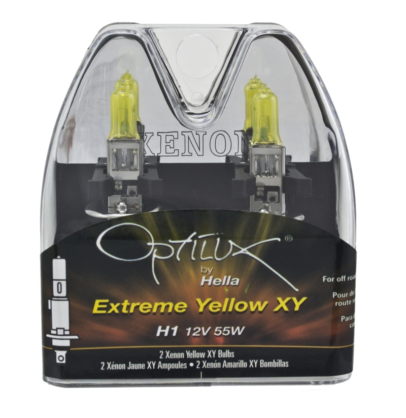 Hella Optilux H1 12V/55W XY Yellow Bulb - awdtuningtx