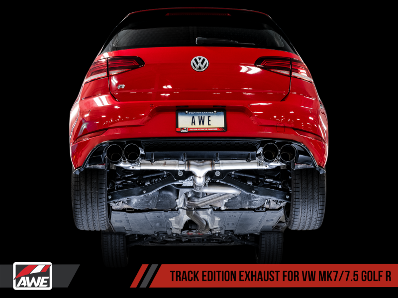 AWE Tuning Mk7 Golf R Track Edition Exhaust w/Chrome Silver Tips 102mm - awdtuningtx