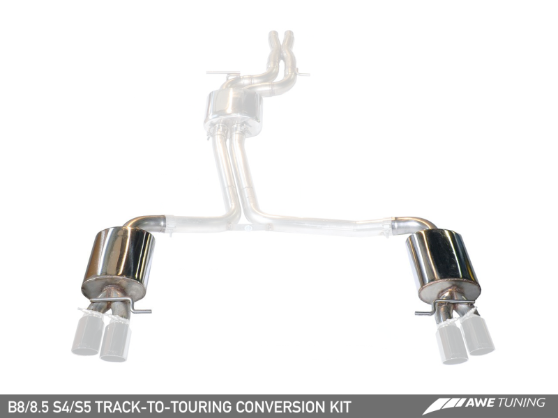 AWE Tuning Audi B8.5 S4/S5 3.0T Track to Touring Edition Conversion Kit (for Kits w/102mm Tips) - awdtuningtx