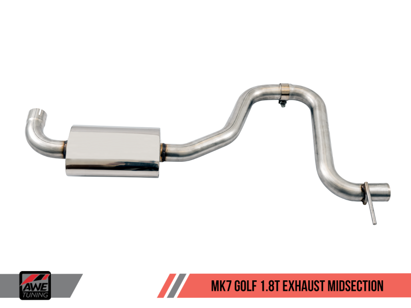 AWE Tuning VW MK7 Golf 1.8T Track Edition Exhaust w/Diamond Black Tips (90mm) - awdtuningtx