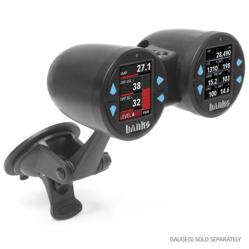 Banks Power Dual Gauge Pod Suction Mount For iDash 1.8 And 52mm Gauges - awdtuningtx