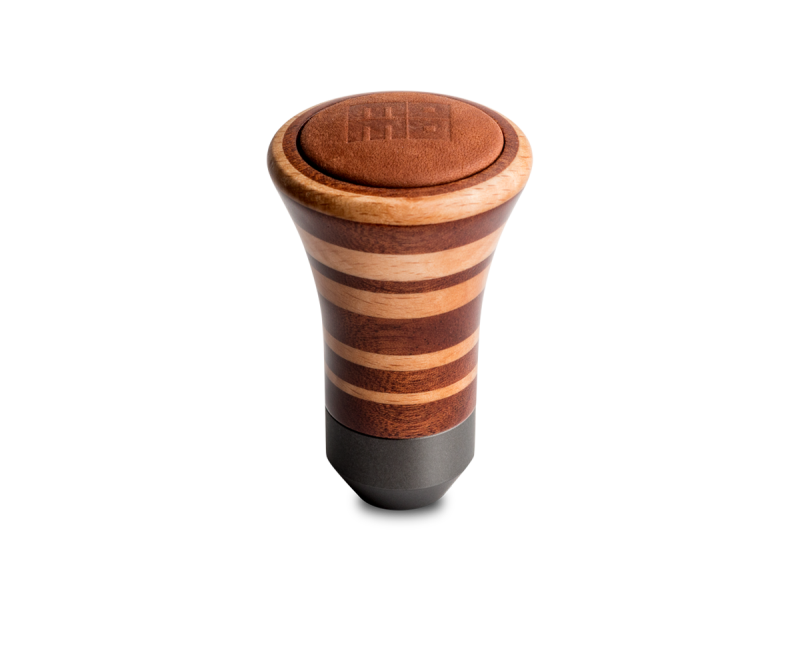 Momo Trofeo Heritage Shift Knob - Tall Wood, Layered Mahogany and Beechwood, Leather Insert Top - awdtuningtx