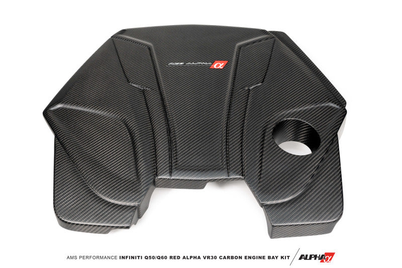AMS Performance Infiniti 17+ Q60 / 16+ Q50 3.0TT Alpha Matte Carbon Engine Cover - awdtuningtx
